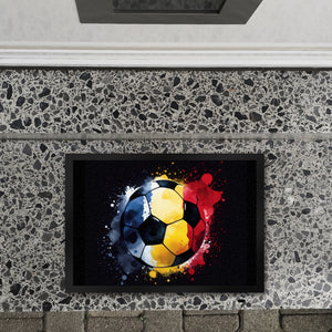 Fußball Rumänien Flagge Fußmatte in 35x50 cm