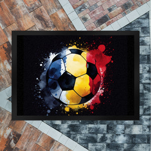 Fußball Rumänien Flagge Fußmatte in 35x50 cm
