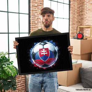 Fußball Slowakei Flagge Fußmatte in 35x50 cm