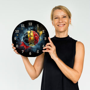 Fußball Belgien Flagge Wanduhr