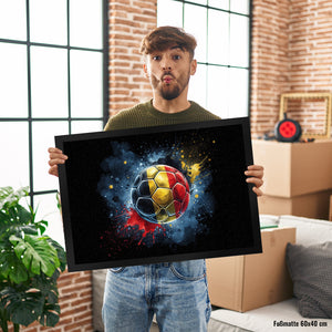 Fußball Belgien Flagge Fußmatte in 35x50 cm