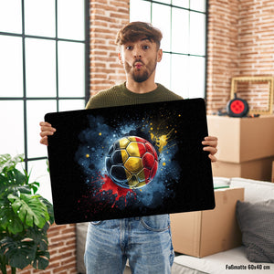Fußball Belgien Flagge Fußmatte in 35x50 cm ohne Rand