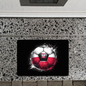 Fußball Polen Flagge Fußmatte in 35x50 cm ohne Rand