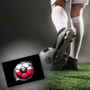 Fußball Polen Flagge Fußmatte in 35x50 cm ohne Rand