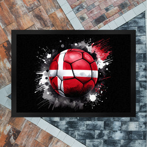 Fußball Dänemark Flagge Fußmatte in 35x50 cm