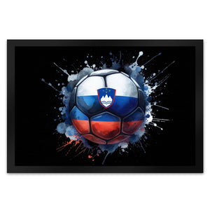 Fußball Slowenien Flagge Fußmatte in 35x50 cm