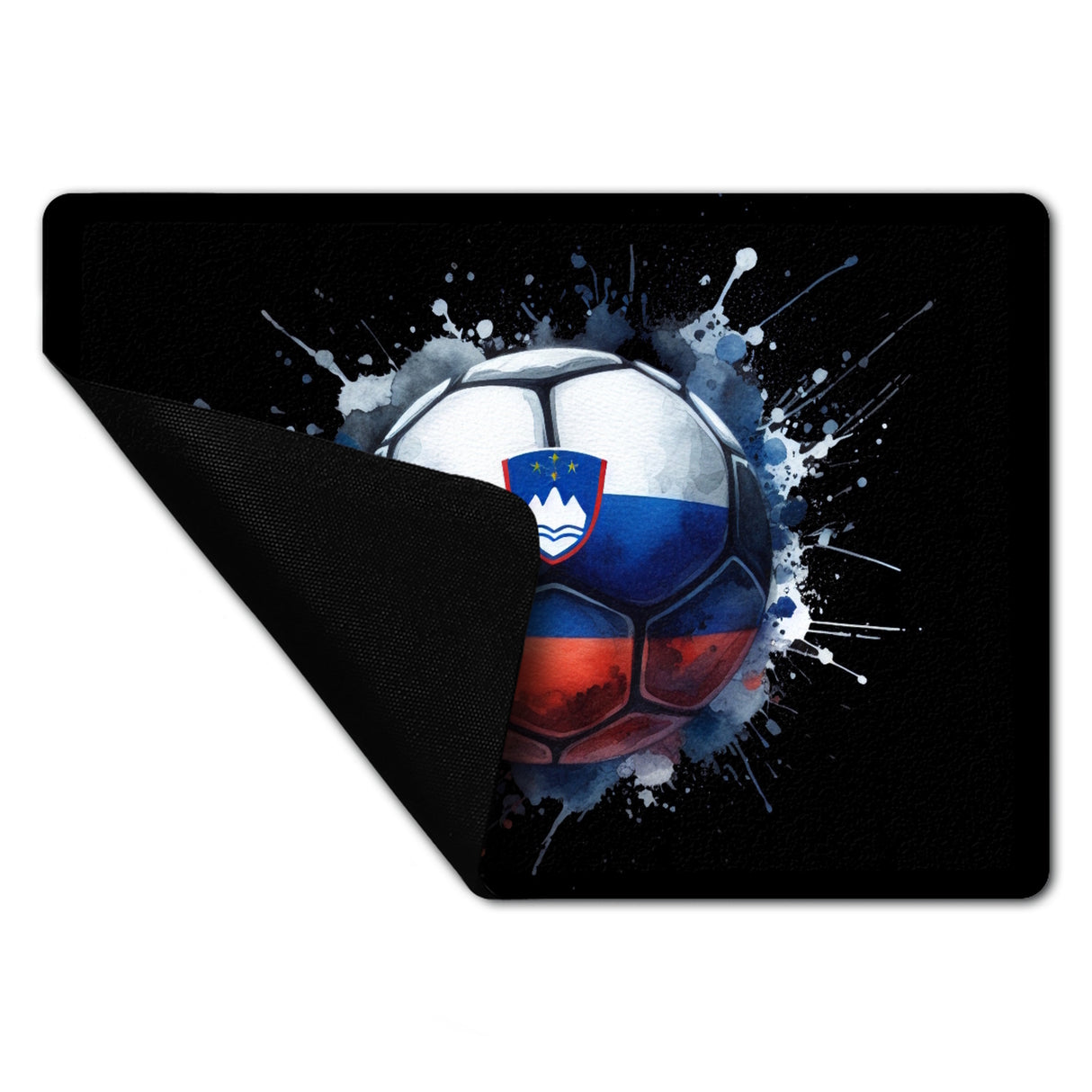 Fußball Slowenien Flagge Fußmatte in 35x50 cm ohne Rand