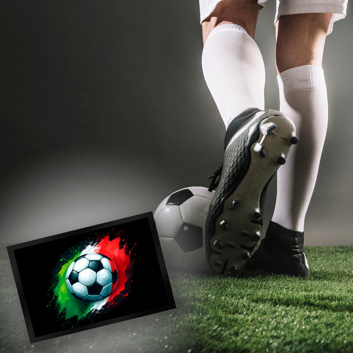 Fußball Italien Flagge Fußmatte in 35x50 cm