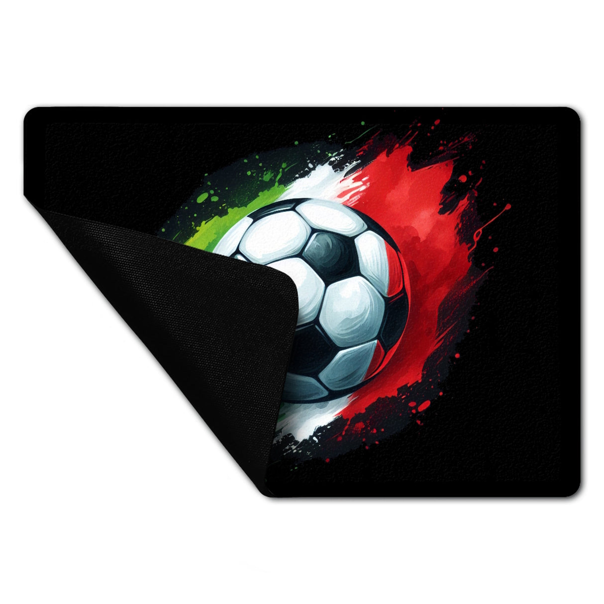 Fußball Italien Flagge Fußmatte in 35x50 cm ohne Rand