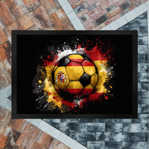 Fußball Spanien Flagge Fußmatte in 35x50 cm