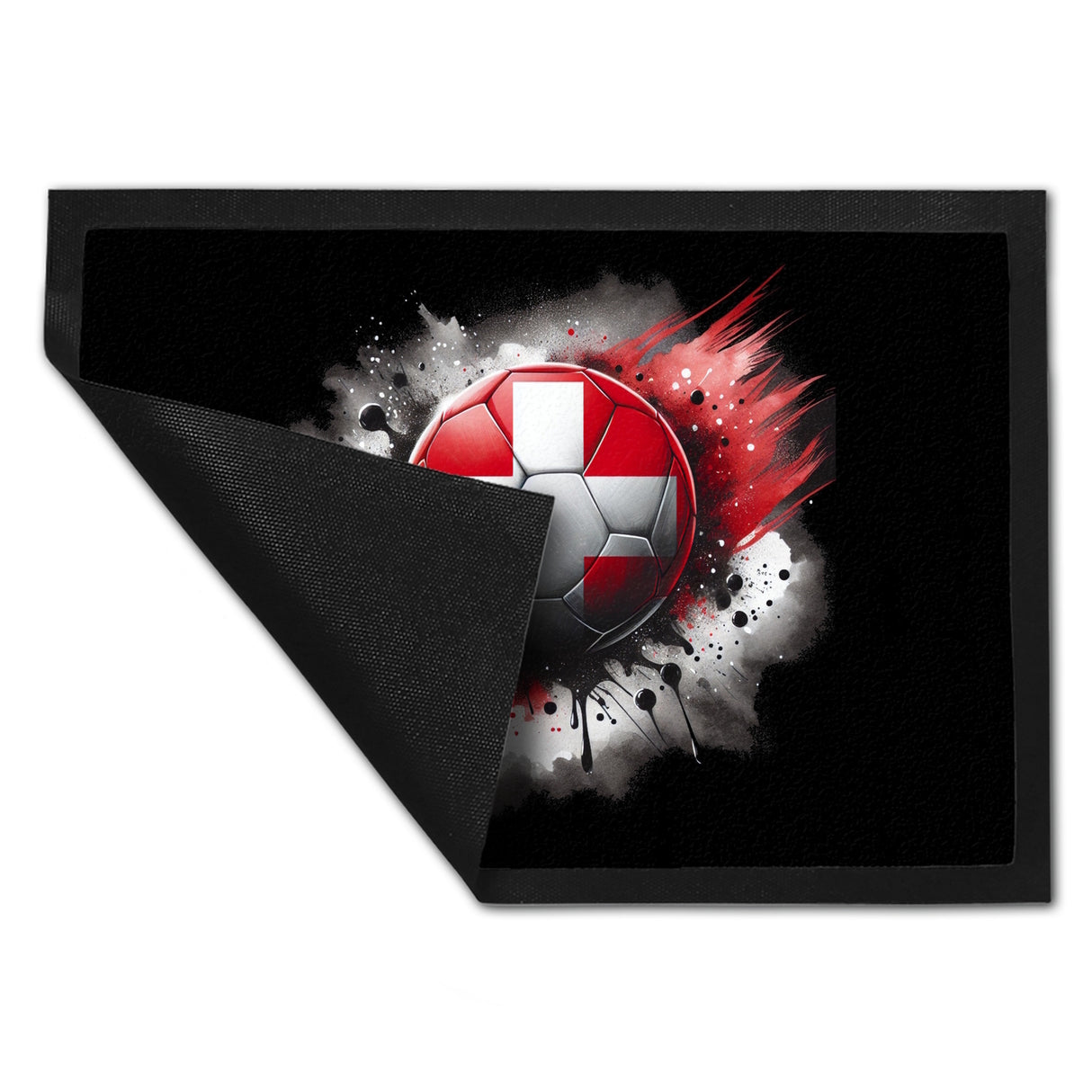 Fußball Schweiz Flagge Fußmatte in 35x50 cm