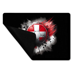 Fußball Schweiz Flagge Fußmatte in 35x50 cm ohne Rand