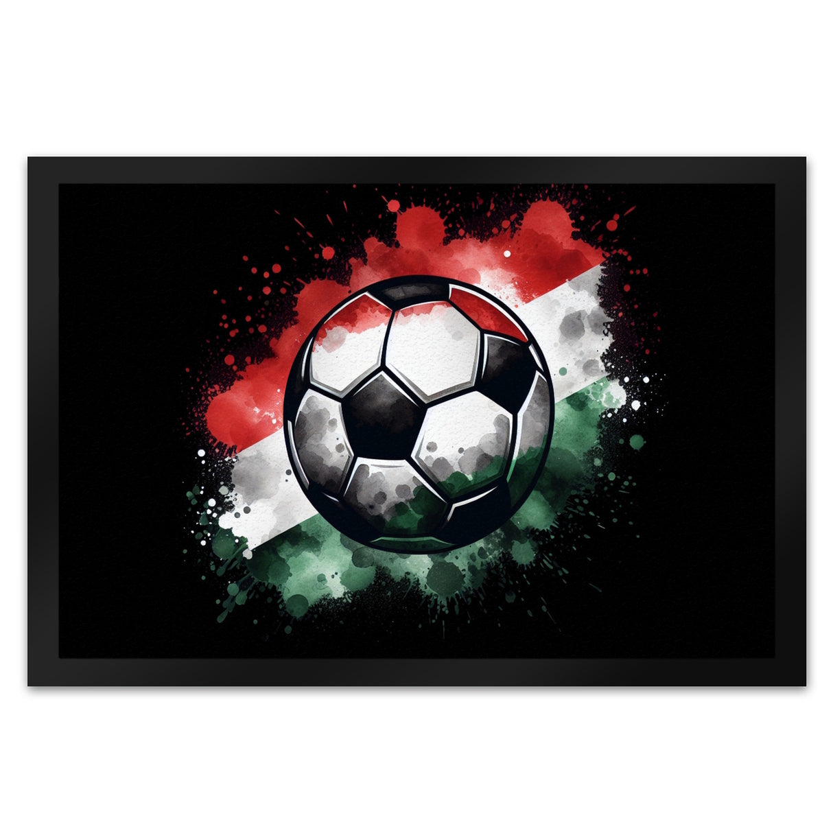 Fußball Ungarn Flagge Fußmatte in 35x50 cm