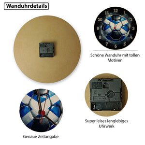 Fußball Schottland Flagge Wanduhr