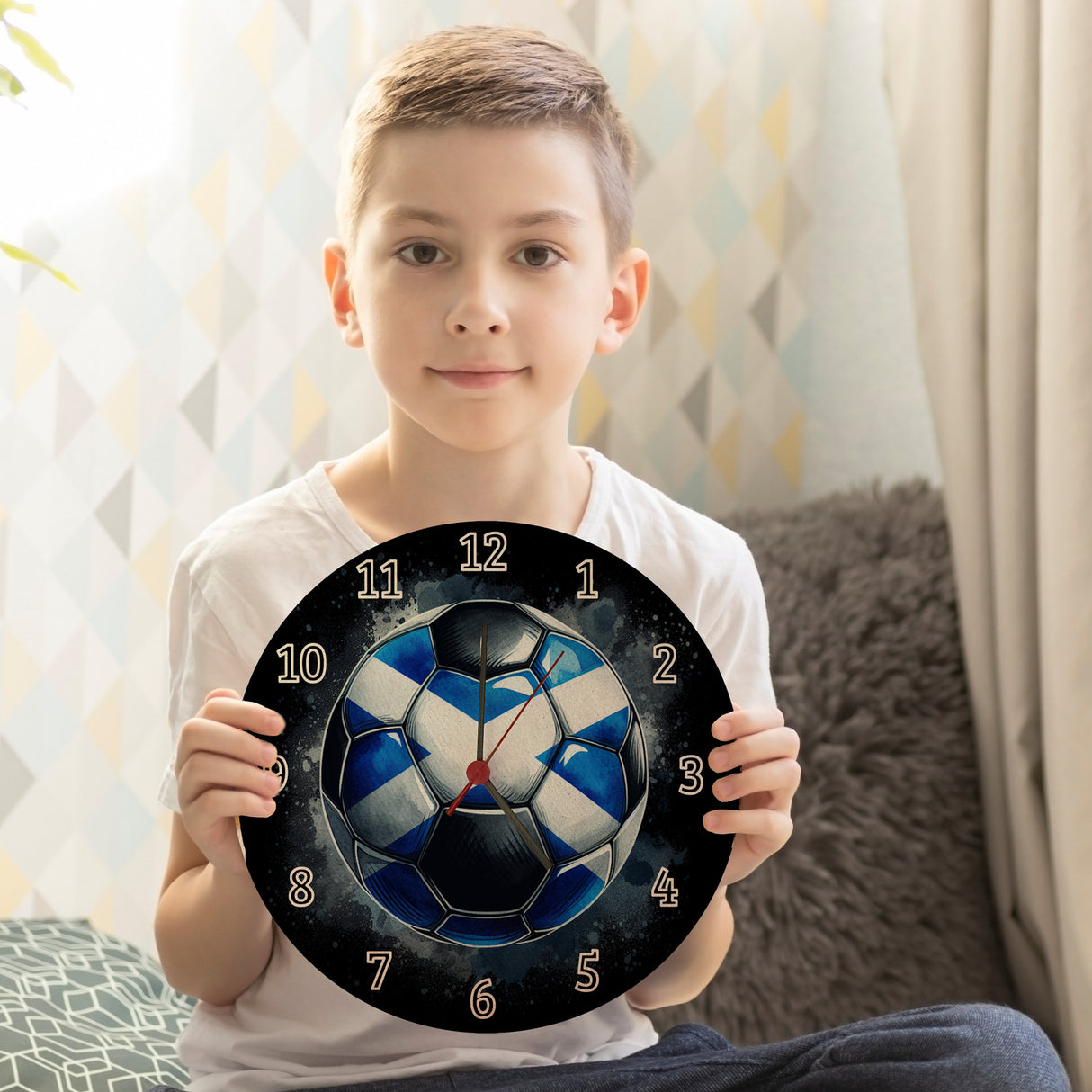 Fußball Schottland Flagge Wanduhr