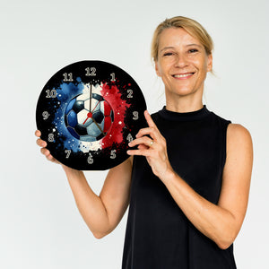 Fußball Frankreich Flagge Wanduhr