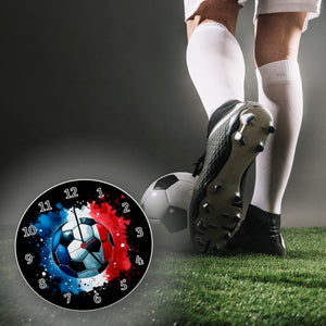 Fußball Frankreich Flagge Wanduhr