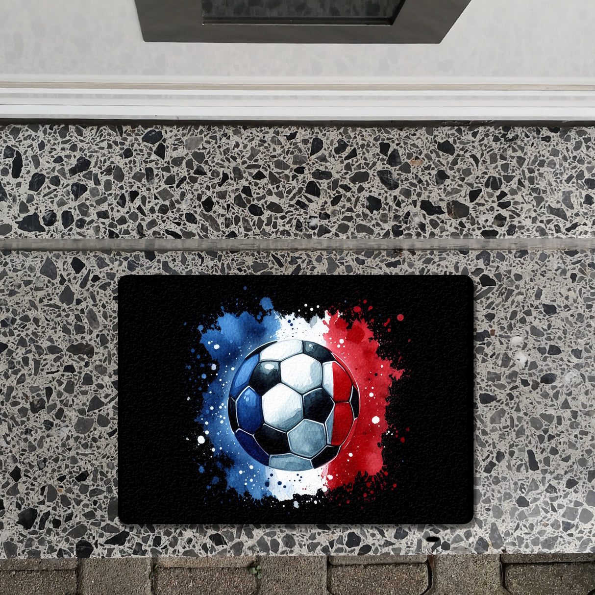 Fußball Frankreich Flagge Fußmatte in 35x50 cm ohne Rand