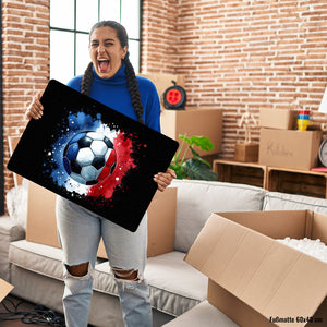 Fußball Frankreich Flagge Fußmatte in 35x50 cm ohne Rand