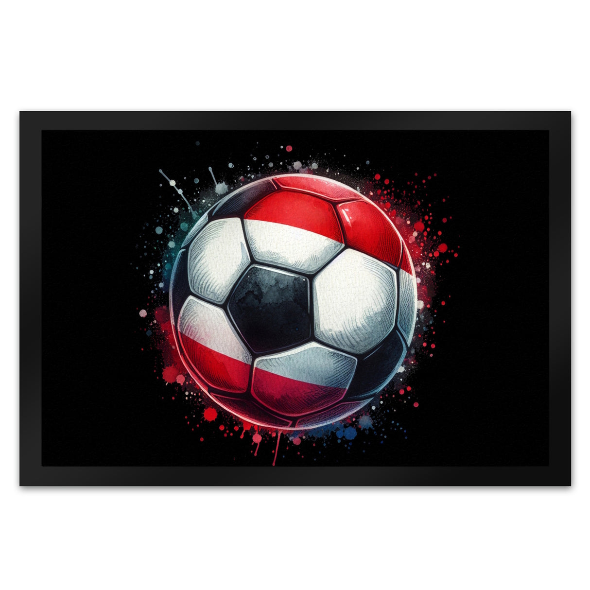 Fußball Österreich Flagge Fußmatte in 35x50 cm