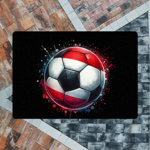 Fußball Österreich Flagge Fußmatte in 35x50 cm ohne Rand