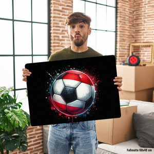 Fußball Österreich Flagge Fußmatte in 35x50 cm ohne Rand