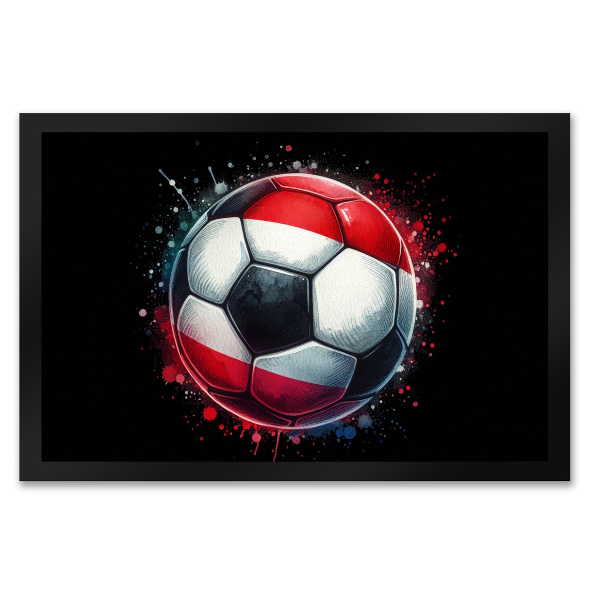 Fußball Österreich Flagge Fußmatte in 35x50 cm