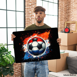 Fußball Niederlande Flagge Fußmatte in 35x50 cm ohne Rand
