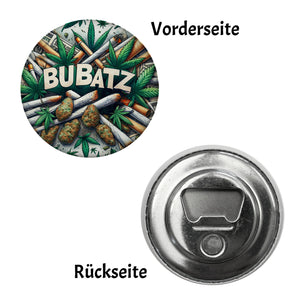 Marihuana Kiffer Magnet rund mit Spruch Bubatz