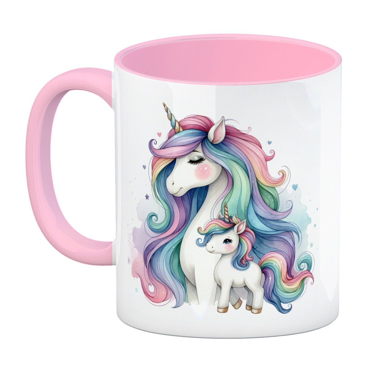 Einhorn-Mama mit Kind Kaffeebecher