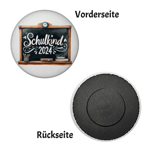Schulkind 2024 Magnet rund
