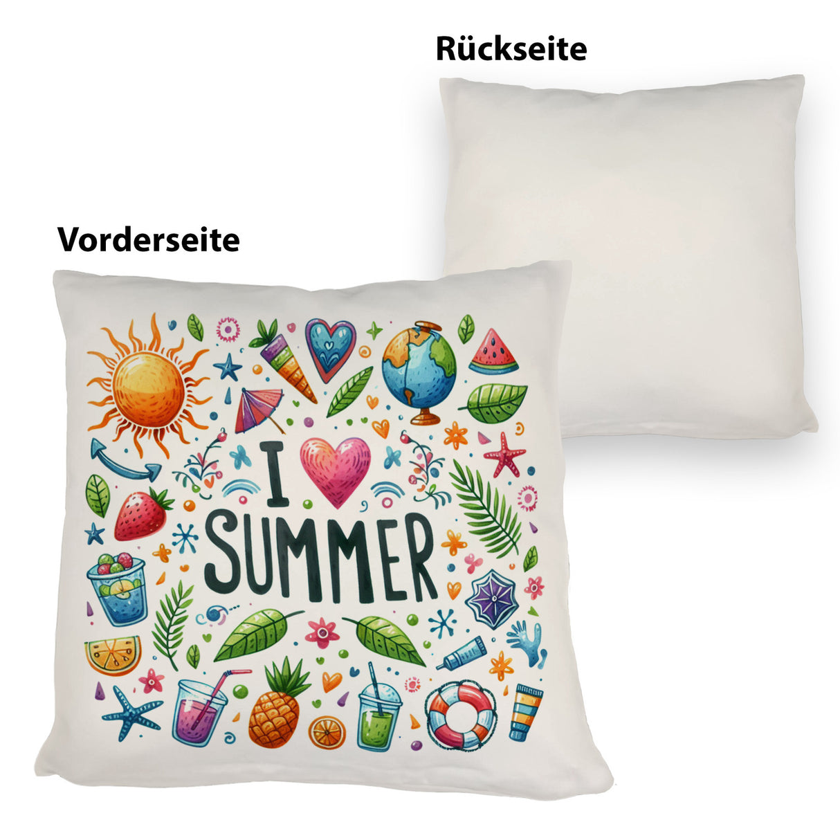 Sommer Kissen mit Spruch I love summer