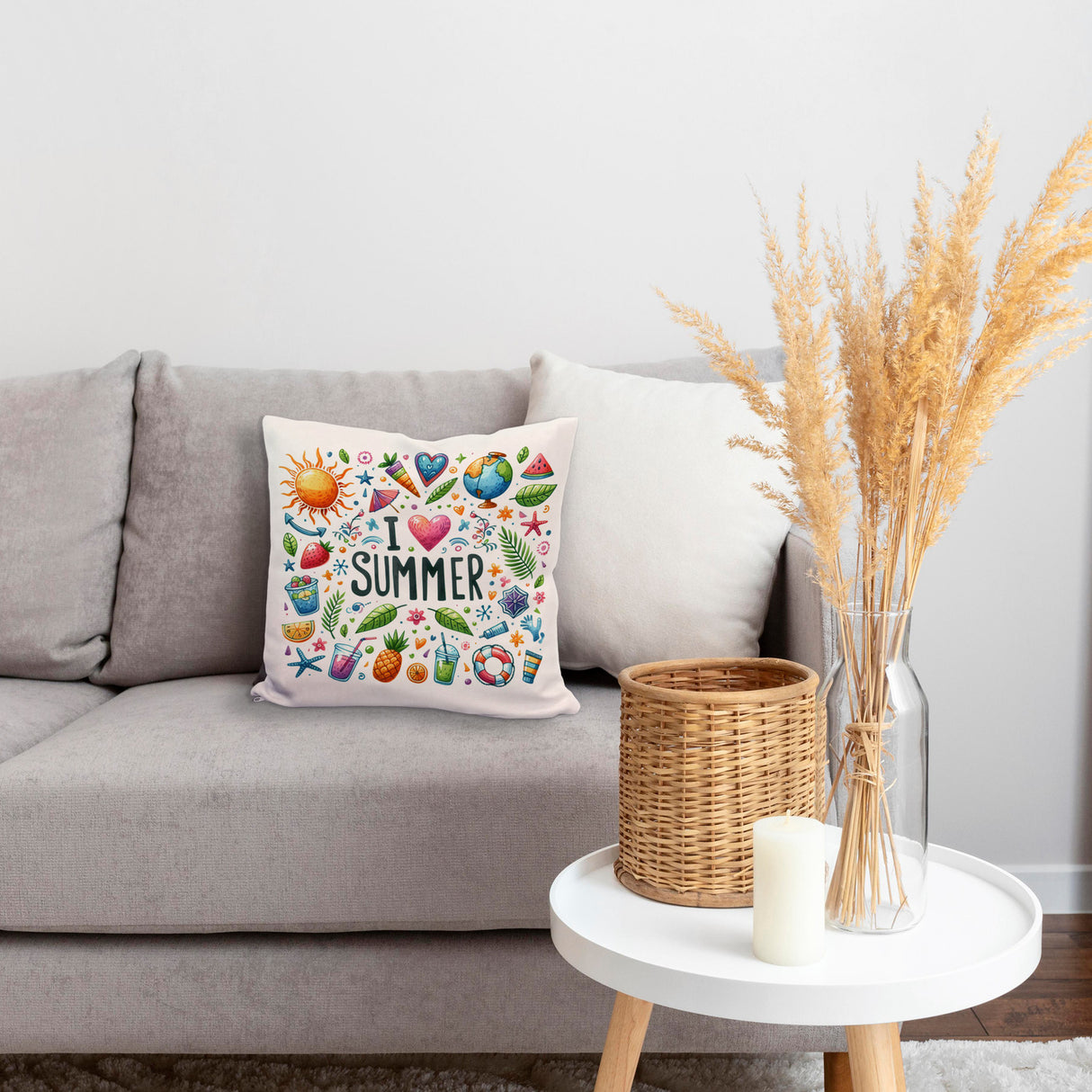Sommer Kissen mit Spruch I love summer