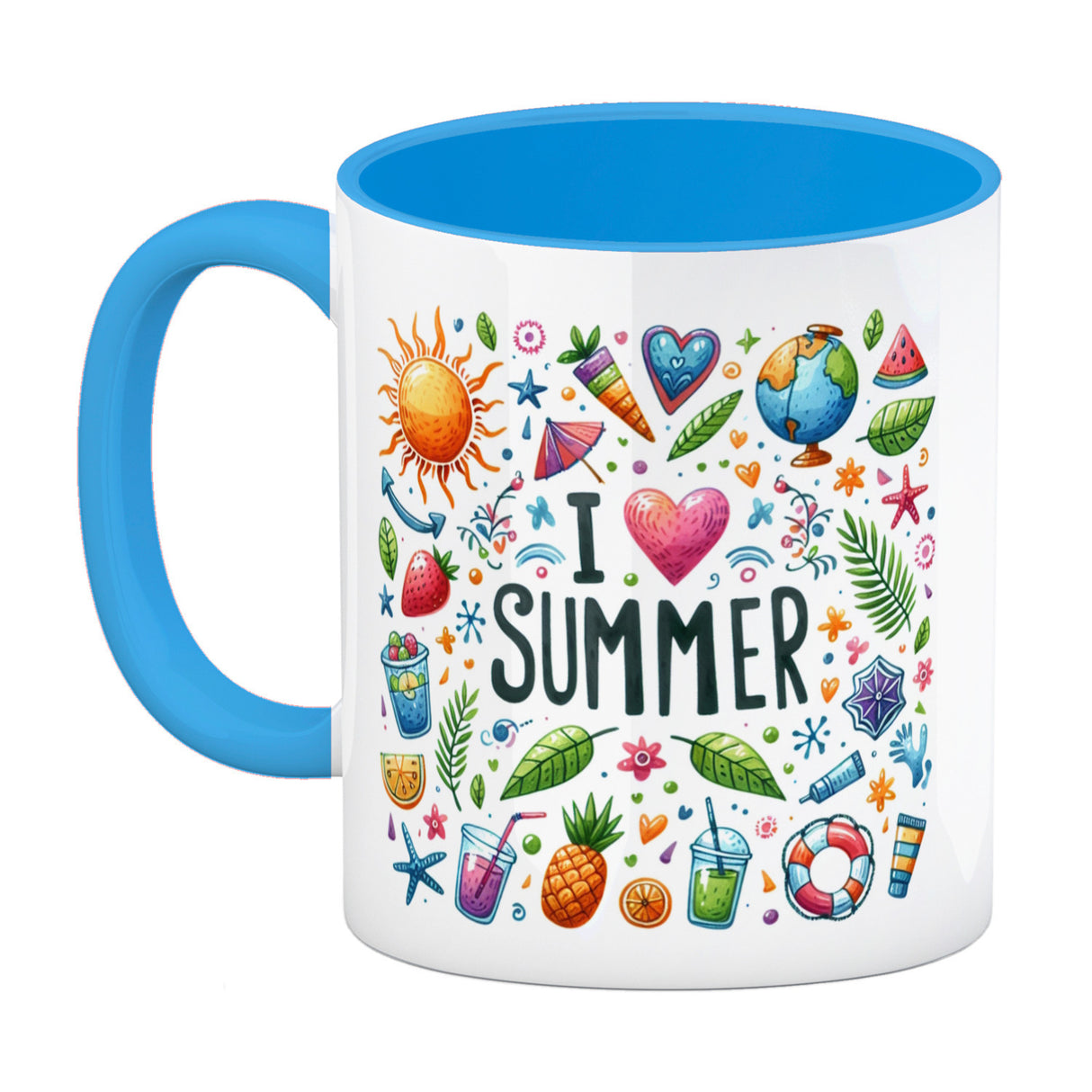 Sommer Kaffeebecher mit Spruch I love summer