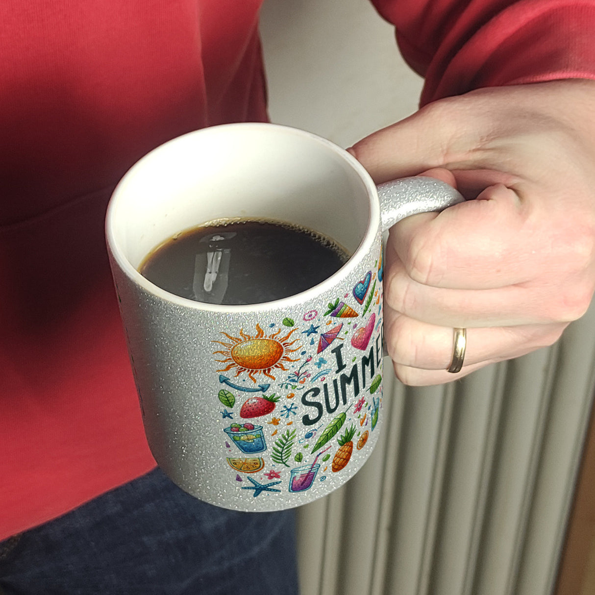 Sommer Kaffeebecher mit Spruch I love summer