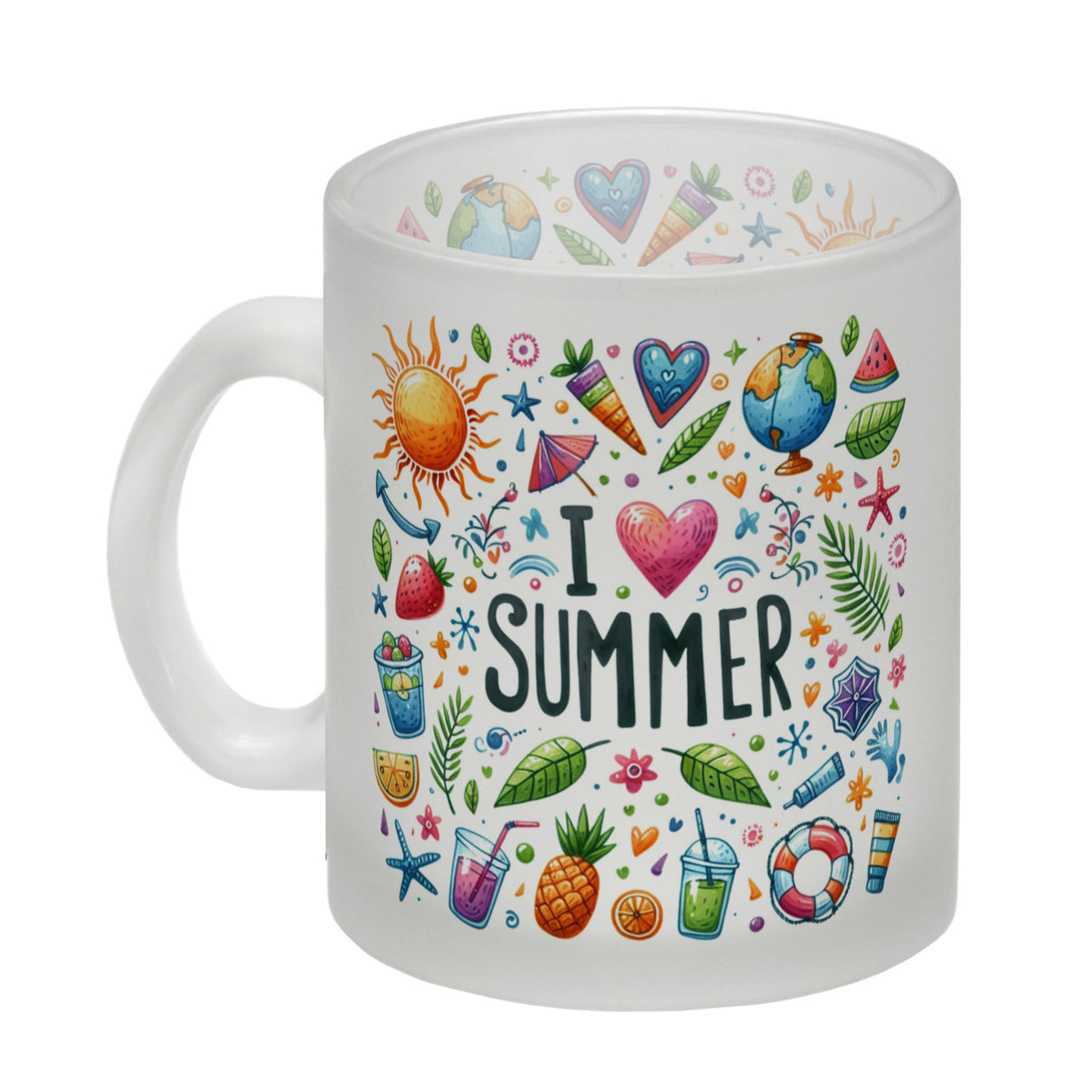 Sommer Kaffeebecher mit Spruch I love summer