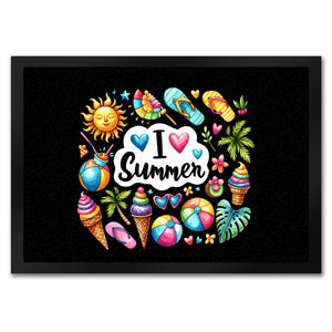Endlich Sommer Fußmatte in 35x50 cm mit Spruch I love Summer