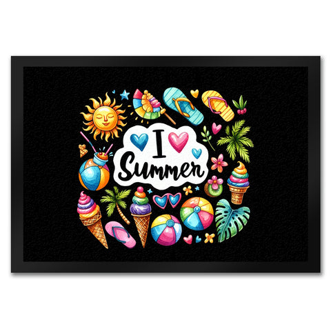 Endlich Sommer Fußmatte in 35x50 cm mit Spruch I love Summer