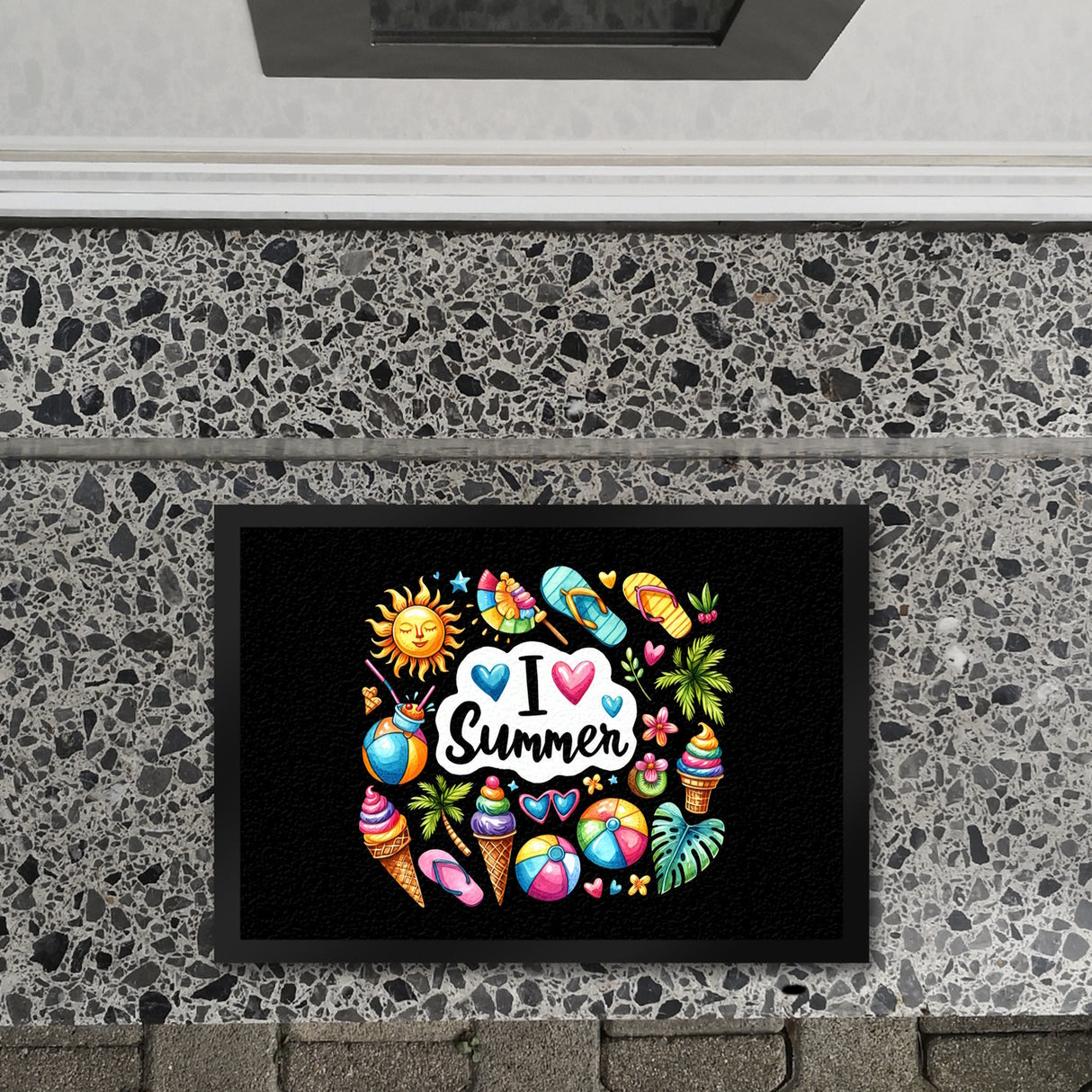 Endlich Sommer Fußmatte in 35x50 cm mit Spruch I love Summer