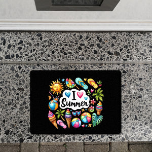 Endlich Sommer Fußmatte in 35x50 cm ohne Rand mit Spruch I love Summer