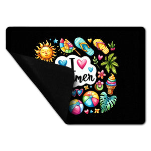 Endlich Sommer Fußmatte in 35x50 cm ohne Rand mit Spruch I love Summer