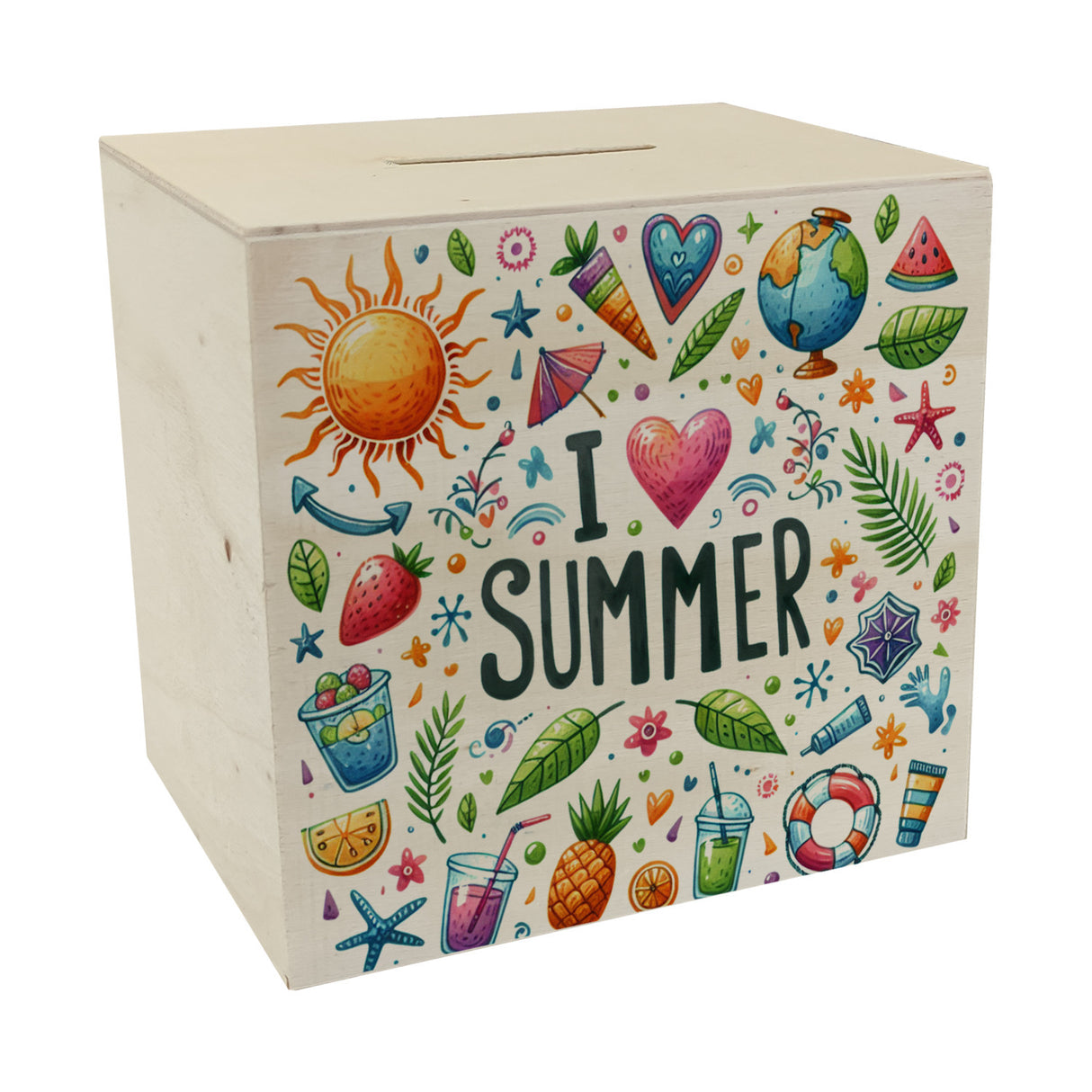 Sommer Spardose mit Spruch I love summer