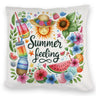 Sonne und Sommer Kissen mit Spruch Summer feeling