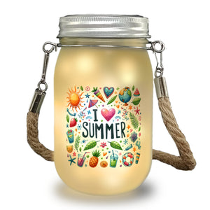 Sommer Solarlicht mit Spruch I love summer