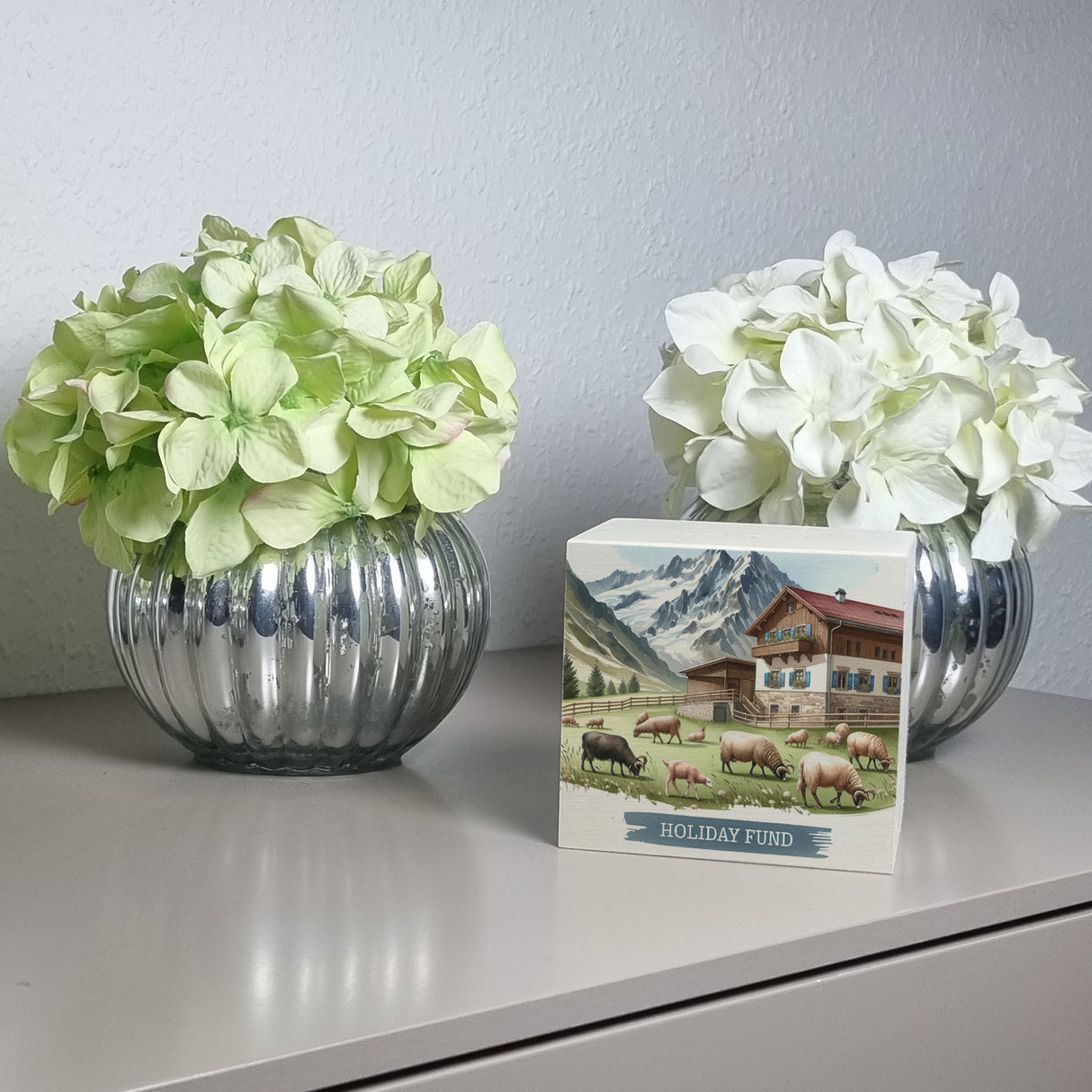 Urlaub auf dem Bauernhof Urlaubskasse Spardose mit Spruch Holiday Fund