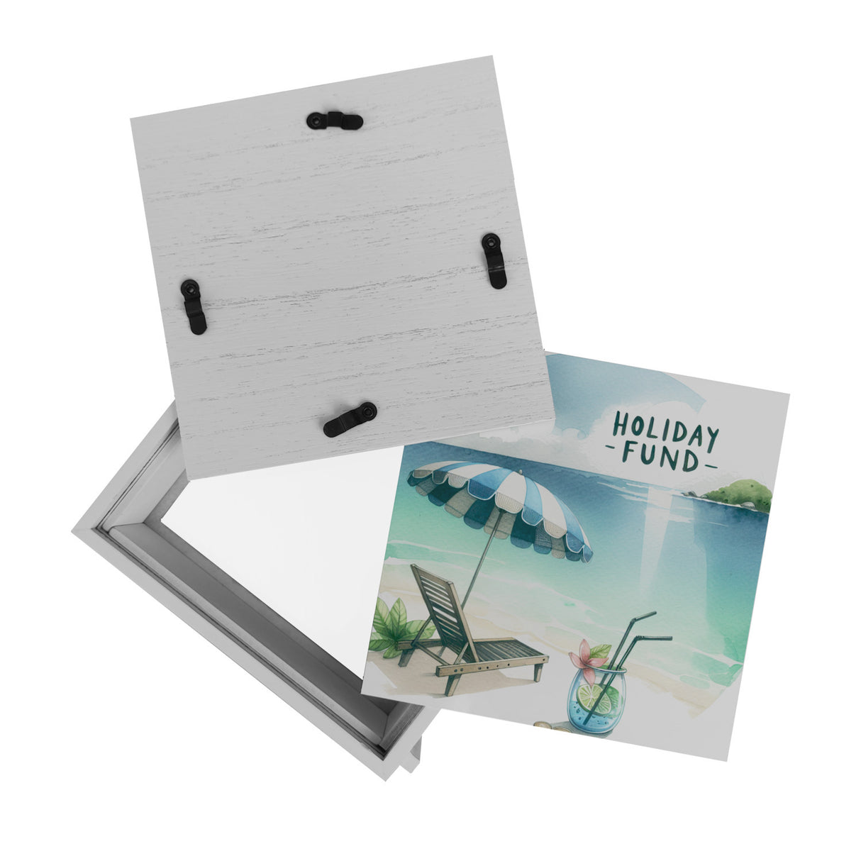 Strandurlaub Urlaubskasse Spardose mit Spruch Holiday Fund