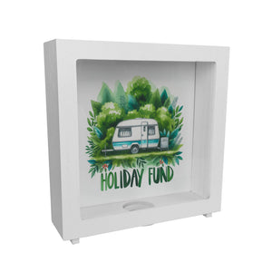Campingurlaub Urlaubskasse Spardose mit Spruch Holiday Fund
