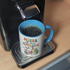 Tiere zur Einschulung Kaffeebecher mit Spruch Hurra ich bin Schulkind