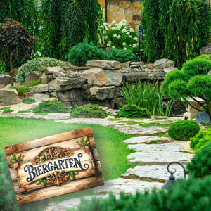 Biergarten Fußmatte in 35x50 cm ohne Rand