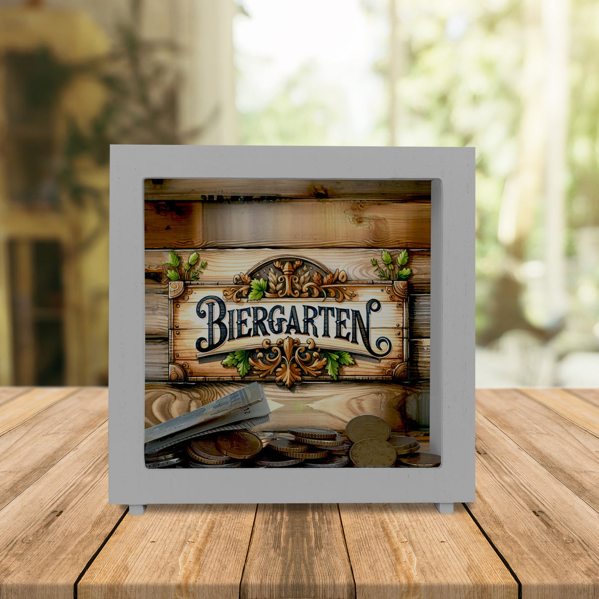 Biergarten Trinkgeld Spardose